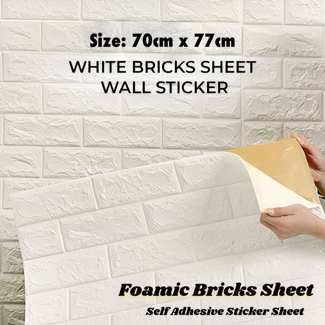3D Foamic Bricks Wallpaper Sheet