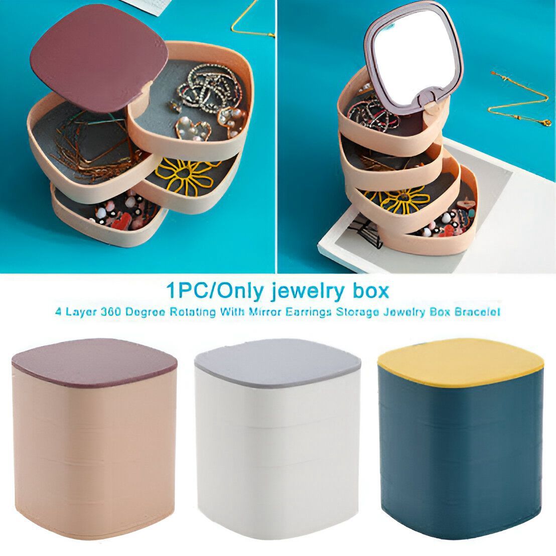 4 Layer Rotating Cosmetic Box