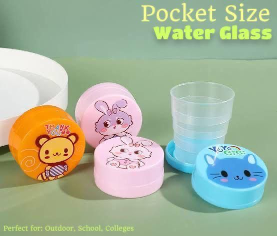 Pack of 10pcs Foldable Mini Pocket Plastic Water Glass